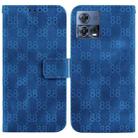 For Motorola Moto S30 Pro/Edge 30 Fusion 5G Double 8-shaped Embossed Leather Phone Case(Blue) - 1