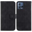 For Motorola Moto S30 Pro/Edge 30 Fusion 5G Double 8-shaped Embossed Leather Phone Case(Black) - 1