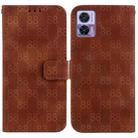 For Motorola Edge 30 Neo / Edge 30 Lite Double 8-shaped Embossed Leather Phone Case(Brown) - 1