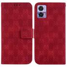 For Motorola Edge 30 Neo / Edge 30 Lite Double 8-shaped Embossed Leather Phone Case(Red) - 1