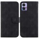 For Motorola Edge 30 Neo / Edge 30 Lite Double 8-shaped Embossed Leather Phone Case(Black) - 1