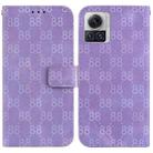 For Motorola Moto X30 Pro/Edge 30 Ultra 5G Double 8-shaped Embossed Leather Phone Case(Purple) - 1