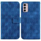 For Motorola Moto G42 Double 8-shaped Embossed Leather Phone Case(Blue) - 1