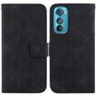 For Motorola Edge 30 Double 8-shaped Embossed Leather Phone Case(Black) - 1