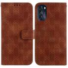 For Motorola Moto G 2022 Double 8-shaped Embossed Leather Phone Case(Brown) - 1