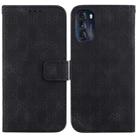 For Motorola Moto G 2022 Double 8-shaped Embossed Leather Phone Case(Black) - 1