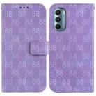 For Motorola Moto G Stylus 5G 2022 Double 8-shaped Embossed Leather Phone Case(Purple) - 1