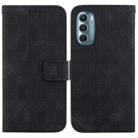 For Motorola Moto G Stylus 5G 2022 Double 8-shaped Embossed Leather Phone Case(Black) - 1