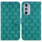 For Motorola Edge 30 Pro / Edge+ 2022 Double 8-shaped Embossed Leather Phone Case(Green) - 1