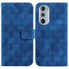 For Motorola Edge 30 Pro / Edge+ 2022 Double 8-shaped Embossed Leather Phone Case(Blue) - 1