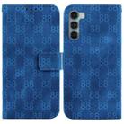 For Motorola Moto G200 5G / Edge S30 Double 8-shaped Embossed Leather Phone Case(Blue) - 1