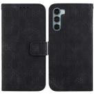 For Motorola Moto G200 5G / Edge S30 Double 8-shaped Embossed Leather Phone Case(Black) - 1