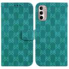 For Motorola Moto G Stylus 4G 2022 Double 8-shaped Embossed Leather Phone Case(Green) - 1