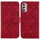 For Motorola Moto G Stylus 4G 2022 Double 8-shaped Embossed Leather Phone Case(Red) - 1