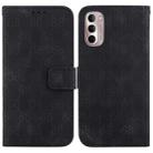 For Motorola Moto G Stylus 4G 2022 Double 8-shaped Embossed Leather Phone Case(Black) - 1