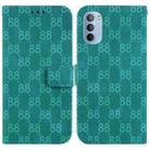 For Motorola Moto G31  / G41 Double 8-shaped Embossed Leather Phone Case(Green) - 1