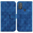 For Motorola Moto G Power 2022 Double 8-shaped Embossed Leather Phone Case(Blue) - 1