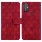 For Motorola Moto G Power 2022 Double 8-shaped Embossed Leather Phone Case(Red) - 1
