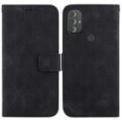 For Motorola Moto G Power 2022 Double 8-shaped Embossed Leather Phone Case(Black) - 1