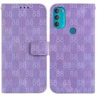 For Motorola Moto G71 5G Double 8-shaped Embossed Leather Phone Case(Purple) - 1