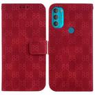 For Motorola Moto G71 5G Double 8-shaped Embossed Leather Phone Case(Red) - 1