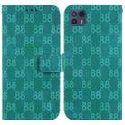 For Motorola Moto G50 5G Double 8-shaped Embossed Leather Phone Case(Green) - 1