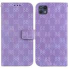 For Motorola Moto G50 5G Double 8-shaped Embossed Leather Phone Case(Purple) - 1