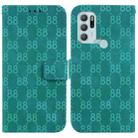 For Motorola Moto G60S Double 8-shaped Embossed Leather Phone Case(Green) - 1