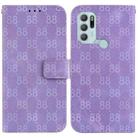 For Motorola Moto G60S Double 8-shaped Embossed Leather Phone Case(Purple) - 1