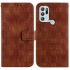 For Motorola Moto G60S Double 8-shaped Embossed Leather Phone Case(Brown) - 1