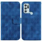 For Motorola Moto G60S Double 8-shaped Embossed Leather Phone Case(Blue) - 1