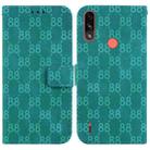 For Motorola Moto E7 Power / E7i Power Double 8-shaped Embossed Leather Phone Case(Green) - 1