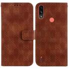 For Motorola Moto E7 Power / E7i Power Double 8-shaped Embossed Leather Phone Case(Brown) - 1