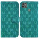 For Motorola Moto G9 Power Double 8-shaped Embossed Leather Phone Case(Green) - 1