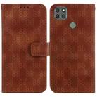 For Motorola Moto G9 Power Double 8-shaped Embossed Leather Phone Case(Brown) - 1