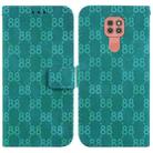 For Motorola Moto G9 Play / E7 Plus Double 8-shaped Embossed Leather Phone Case(Green) - 1