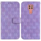 For Motorola Moto G9 Play / E7 Plus Double 8-shaped Embossed Leather Phone Case(Purple) - 1