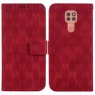 For Motorola Moto G9 Play / E7 Plus Double 8-shaped Embossed Leather Phone Case(Red) - 1