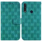 For Motorola Moto G8 Power Lite Double 8-shaped Embossed Leather Phone Case(Green) - 1