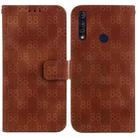 For Motorola Moto G8 Power Lite Double 8-shaped Embossed Leather Phone Case(Brown) - 1