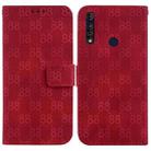 For Motorola Moto G8 Power Lite Double 8-shaped Embossed Leather Phone Case(Red) - 1