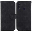 For Motorola Moto G8 Power Lite Double 8-shaped Embossed Leather Phone Case(Black) - 1