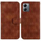 For Motorola Moto G14 Double 8-shaped Embossed Leather Phone Case(Brown) - 1