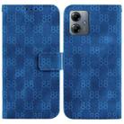 For Motorola Moto G14 Double 8-shaped Embossed Leather Phone Case(Blue) - 1