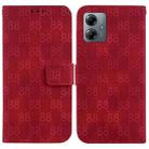 For Motorola Moto G14 Double 8-shaped Embossed Leather Phone Case(Red) - 1