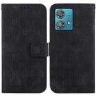 For Motorola Edge 40 Neo Double 8-shaped Embossed Leather Phone Case(Black) - 1