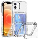 For iPhone 12 / 12 Pro Crystal Clear Flip Card Slot Phone Case(Transparent) - 1