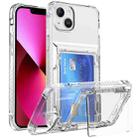 For iPhone 13 Crystal Clear Flip Card Slot Phone Case(Transparent) - 1