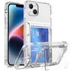 For iPhone 15 Plus Crystal Clear Flip Card Slot Phone Case(Transparent) - 1