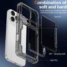 For iPhone 16 Pro Max Crystal Clear Flip Card Slot Phone Case(Transparent Black) - 2